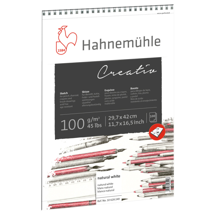 Creativ Skitseblokke spiral A3 i gruppen Papir & Blok / Kunstnerblok / Tegnings- og skitseblok hos Pen Store (105158)