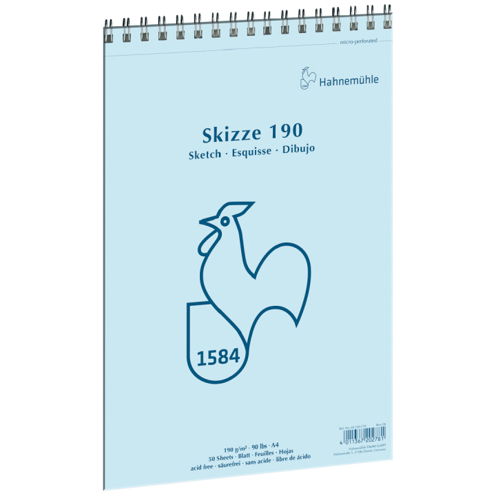 Skitseblokke Spiral 190g A4 i gruppen Papir & Blok / Kunstnerblok / Tegnings- og skitseblok hos Pen Store (105161)