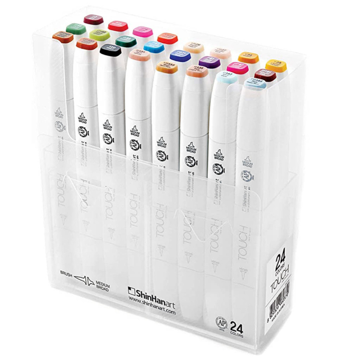 Twin Brush Marker sæt 24 stk i gruppen Penne / Kunstnerpenne / Illustrationmarkers hos Pen Store (105316)