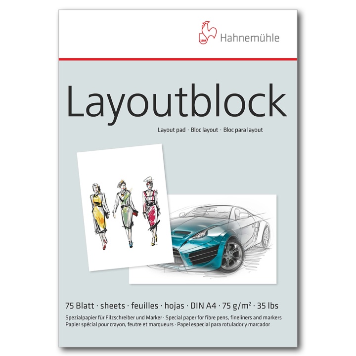 Layoutblokke A4 i gruppen Papir & Blok / Kunstnerblok / Tegnings- og skitseblok hos Pen Store (106122)