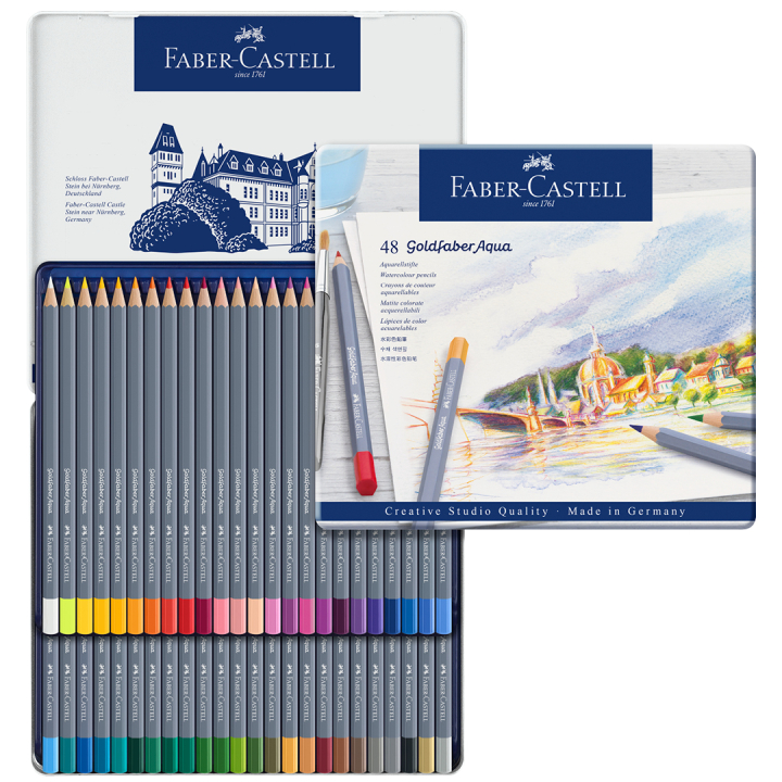 Goldfaber Aqua Watercolour Pencil 48-set i gruppen Penne / Kunstnerpenne / Akvarelblyanter hos Pen Store (106634)