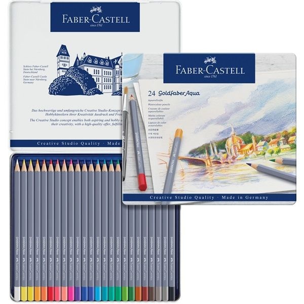 Goldfaber Aqua Watercolour Pencil 24-set i gruppen Penne / Kunstnerpenne / Akvarelblyanter hos Pen Store (106637)