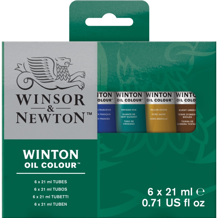 Winton Oil Color Tube Set 6 x 21 ml i gruppen Kunstnerartikler / Farver / Oliefarve hos Pen Store (107254)