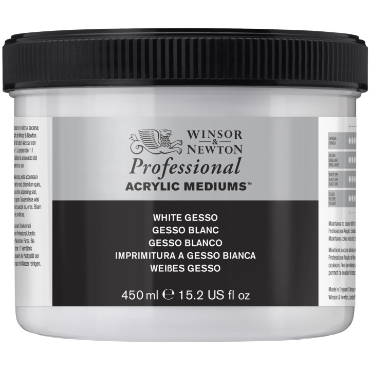Professional AA White Gesso 450 ml i gruppen Kunstnerartikler / Malermedier og lak / Gesso og primer hos Pen Store (107496)