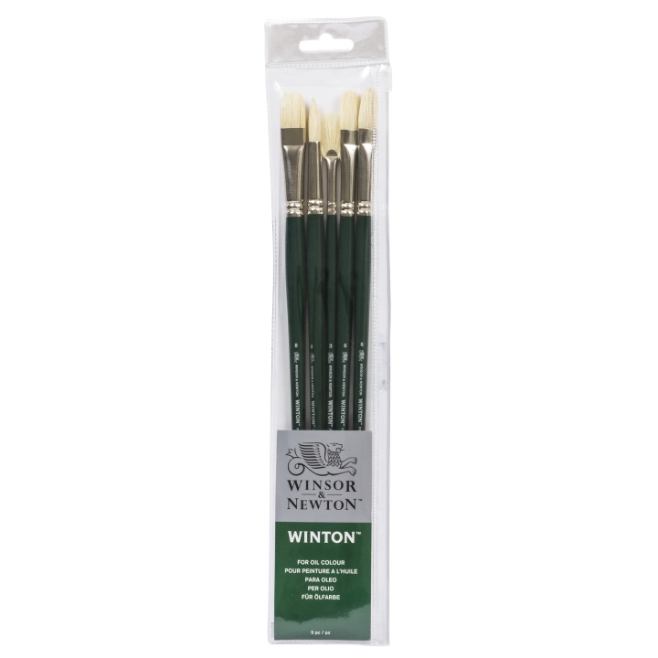 Winton Hog Brush 5-set i gruppen Kunstnerartikler / Pensler / Pensler med naturhår hos Pen Store (107666)