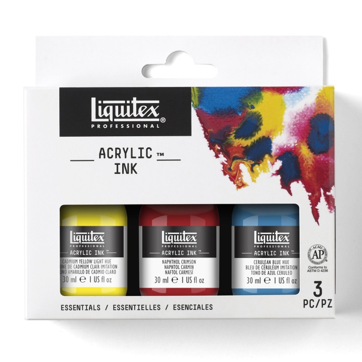 Acrylic Ink Essentials 3-sæt 30 ml i gruppen Kunstnerartikler / Farver / Akrylfarver hos Pen Store (107723)