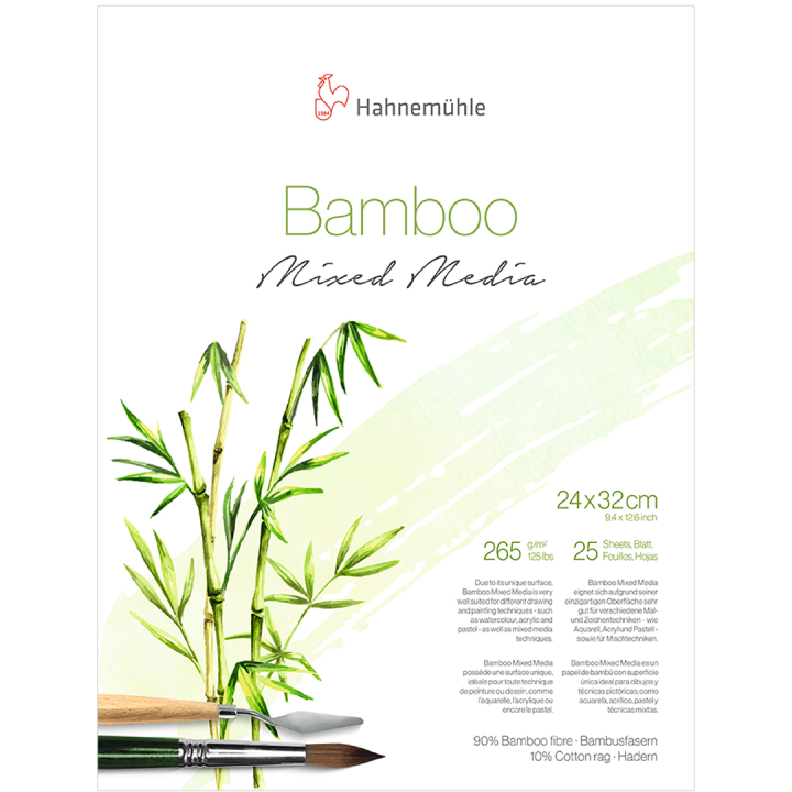 Mixed Media Bamboo 265g 24x32 cm i gruppen Papir & Blok / Kunstnerblok / Mixed media-blok hos Pen Store (108082)
