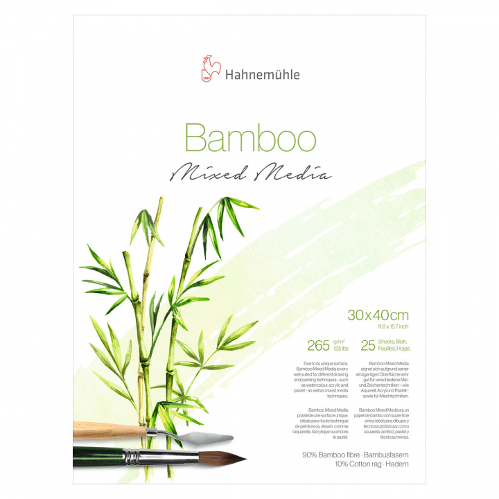 Mixed Media Bamboo 265g 30x40 cm i gruppen Papir & Blok / Kunstnerblok / Mixed media-blok hos Pen Store (108083)