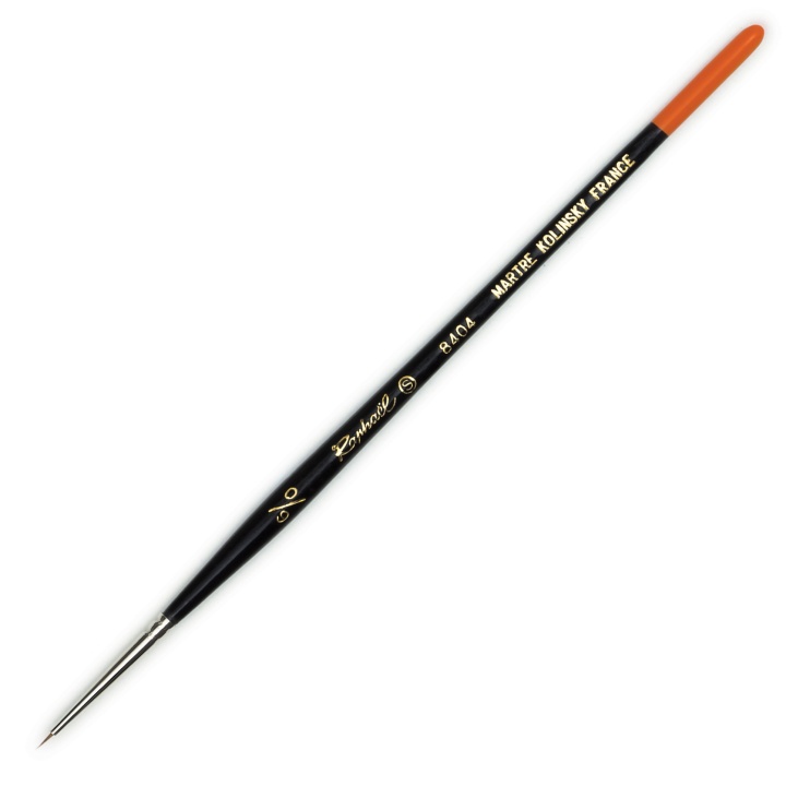 Pure Kolinsky Sable Brush Round 8404 St 6/0 i gruppen Kunstnerartikler / Pensler / Tynde pensler hos Pen Store (108302)