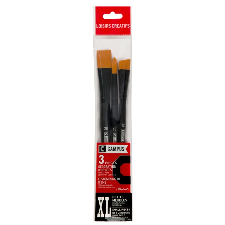 Campus Hobby Brush 3-sæt XL i gruppen Kunstnerartikler / Pensler / Syntetiske pensler hos Pen Store (108383)