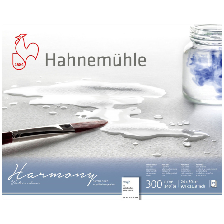 Akvarelblok Harmony Rough 300g 24x30cm i gruppen Papir & Blok / Kunstnerblok / Akvarelblok hos Pen Store (108753)