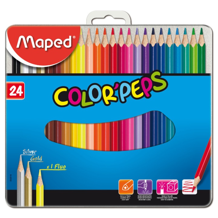 Color Peps Farvepenne 24-sæt i gruppen Kids / Børnepenne / Farveblyanter til børn hos Pen Store (108765)