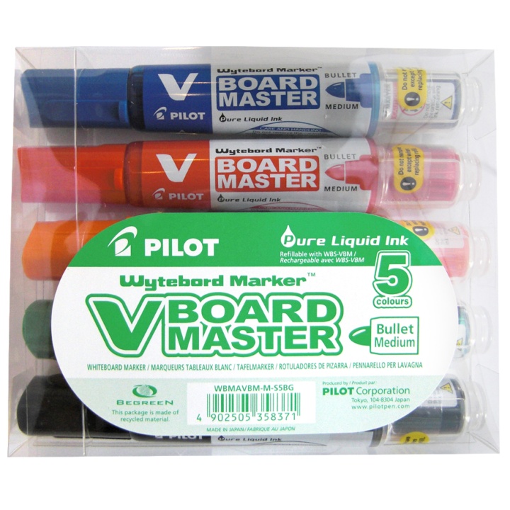V-Board Master Round sæt 5 stk i gruppen Penne / Mærkning og kontor / Whiteboard tusser hos Pen Store (109301)