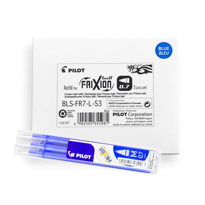 Refill FriXion 0.7 12 x 3-pack i gruppen Penne / Pentilbehør / Patroner og refills hos Pen Store (109337_r)