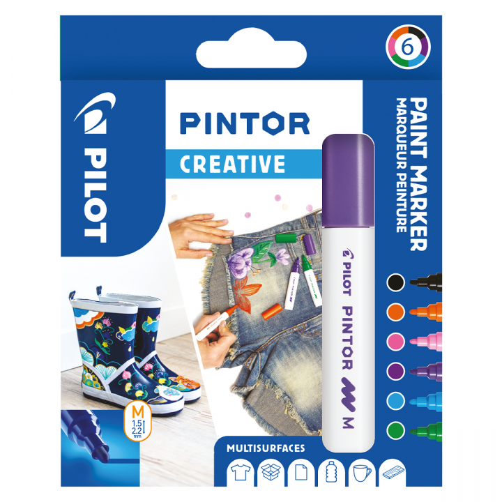 Pintor Medium 6-pak Fun i gruppen Penne / Kunstnerpenne / Illustrationmarkers hos Pen Store (109491)