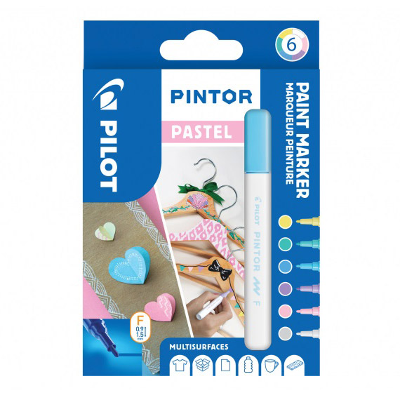 Pintor Fine 6-pack Pastel i gruppen Penne / Kunstnerpenne / Illustrationmarkers hos Pen Store (109494)