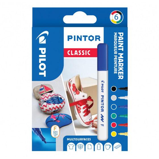 Pintor Fine 6-pack Classic i gruppen Penne / Kunstnerpenne / Illustrationmarkers hos Pen Store (109497)