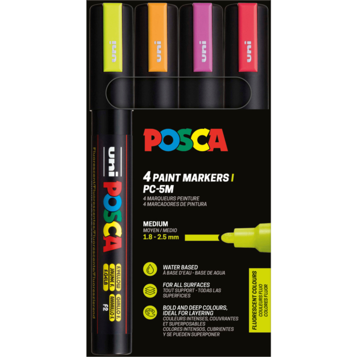 PC-5M Neon 4-sæt i gruppen Penne / Kunstnerpenne / Illustrationmarkers hos Pen Store (110434)