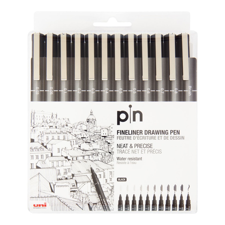 Pin Fineliner sæt 12 stk i gruppen Penne / Skrive / Fineliners hos Pen Store (110440)