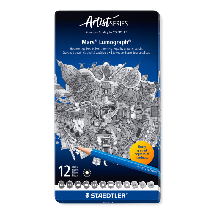 Mars Lumograph sæt 12 stk Design i gruppen Kunstnerartikler / Kridt og blyanter / Grafit og blyant hos Pen Store (110871)