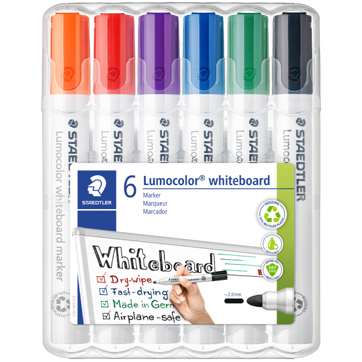 Lumocolor Whiteboard marker 6-pack 2 mm i gruppen Penne / Mærkning og kontor / Whiteboard tusser hos Pen Store (111000)