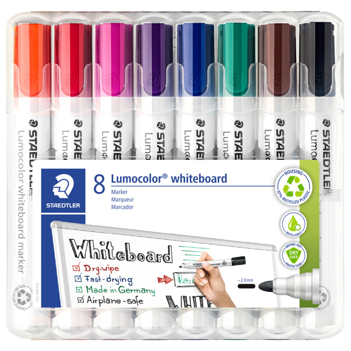 Lumocolor Whiteboard Round sæt 8 stk i gruppen Penne / Mærkning og kontor / Whiteboard tusser hos Pen Store (111005)