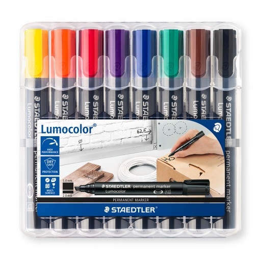 Lumocolor permanent 2 mm sæt 8 stk i gruppen Penne / Mærkning og kontor / Markeringspenne hos Pen Store (111006)