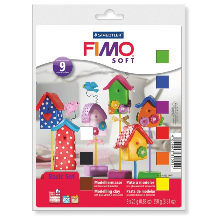 FIMO Soft Basic Set i gruppen Hobby & Kreativitet / Skabe / Modellervoks hos Pen Store (111034)