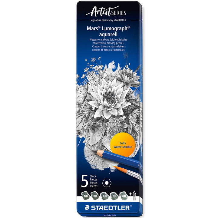 Mars Lumograph Aqua 5-sæt i gruppen Penne / Kunstnerpenne / Akvarelblyanter hos Pen Store (111230)