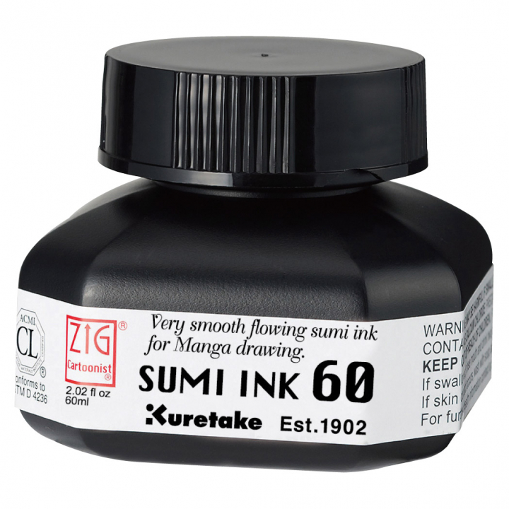 Cartoonist Sumi Ink 60 ml Black i gruppen Kunstnerartikler / Kunstnerfarver / Tusch og blæk hos Pen Store (111801)