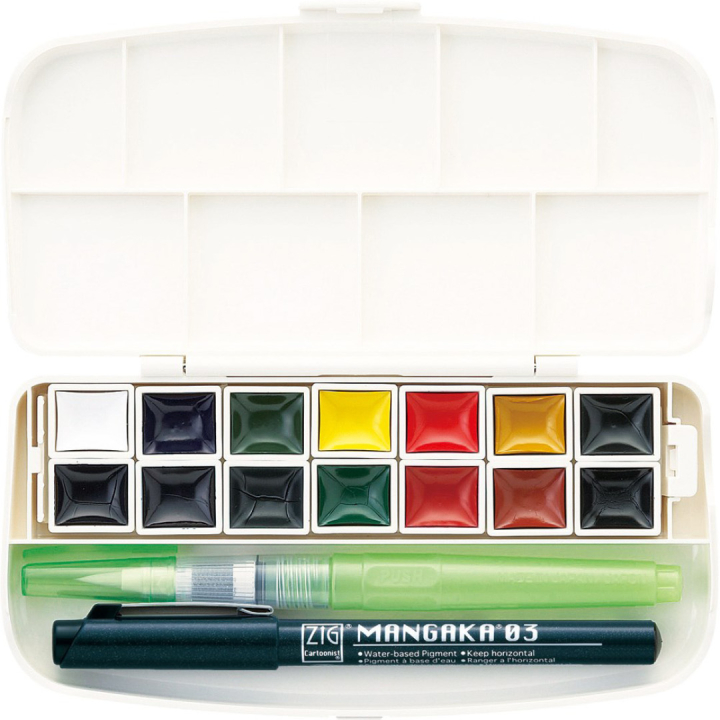 Transparent Akvarel sæt x 14 i gruppen Kunstnerartikler / Kunstnerfarver / Akvarelmaling / Akvarelfarve i kop hos Pen Store (112513)