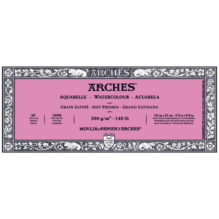 Akvarelblok HP 300g 10x25cm i gruppen Papir & Blokke / Kunstnerblokke / Akvarelblokke hos Pen Store (112537)