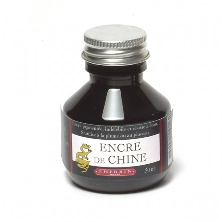 Indian ink 50 ml Black i gruppen Kunstnerartikler / Kunstnerfarver / Tusch og blæk hos Pen Store (125160)