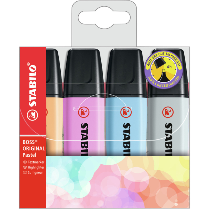 Boss Pastel No 3 4-pack i gruppen Penne / Mærkning og kontor / Highlighters hos Pen Store (125425)
