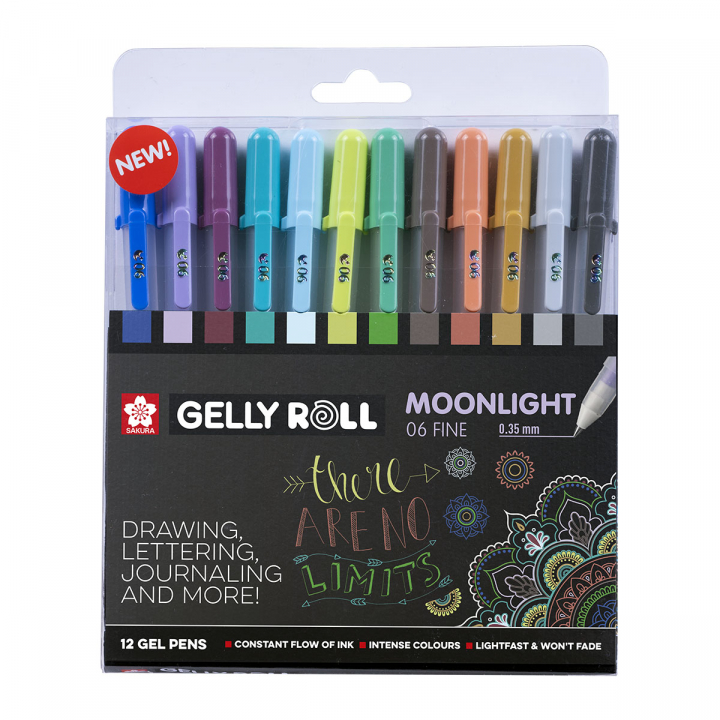 Unique Collection 12-pack Gelly Rolls Moonlight Univer i gruppen Penne / Skrive / Gelpenne hos Pen Store (125604)
