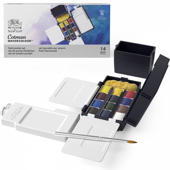Cotman Water Colors Field Pocket set i gruppen Kunstnerartikler / Kunstnerfarver / Akvarelmaling hos Pen Store (125830)