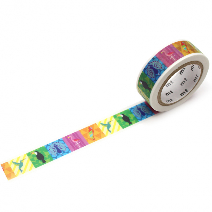 Washi-tape Colorful Bird i gruppen Hobby & Kreativitet / Hobbytilbehør / Washi Tape hos Pen Store (126355)