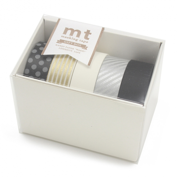 Washi-tape Gift Box Monotone i gruppen Hobby & Kreativitet / Hobbytilbehør / Washi Tape hos Pen Store (126398)