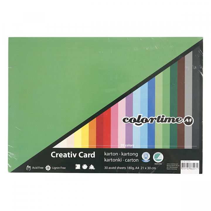 Farvet papir basic A4 180g i gruppen Hobby & Kreativitet / Skabe / Håndværk og DIY hos Pen Store (126470)