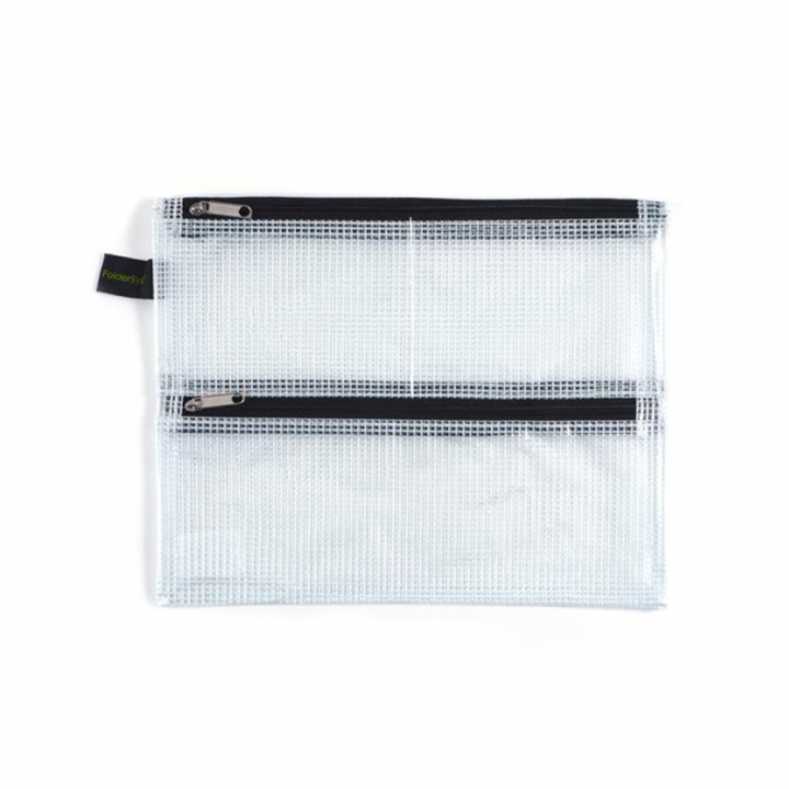 Lomme double-zip Mesh A5 i gruppen Penne / Pentilbehør / Penalhus og etui hos Pen Store (126510)