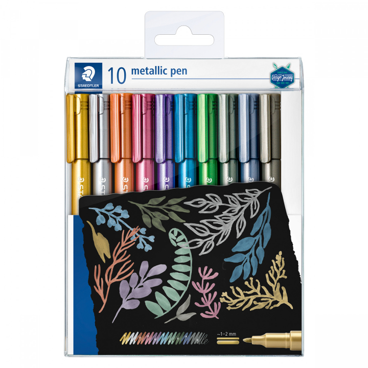 Metallic pen 10-pack i gruppen Hobby & Kreativitet / Kalligrafi / Kalligrafipenn hos Pen Store (126591)