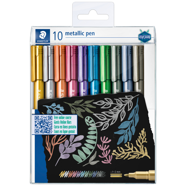 Metallic pen 10-pack i gruppen Penne / Kunstnerpenne / Tusser hos Pen Store (126591)