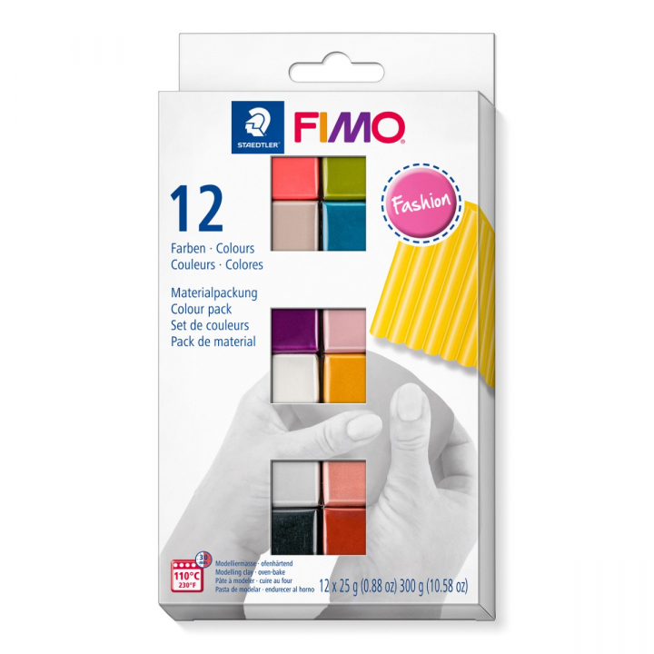 FIMO Soft Modelleringsler 12 x 25 g Fashion colours i gruppen Hobby & Kreativitet / Skabe / Modellervoks hos Pen Store (126653)