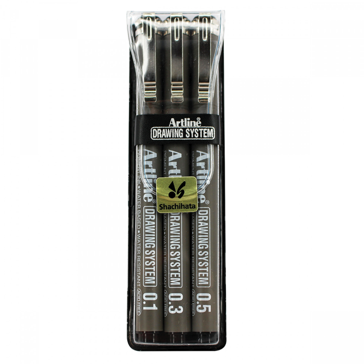Fineliner Drawing System Black 3-pack i gruppen Penne / Skrive / Fineliners hos Pen Store (126754)