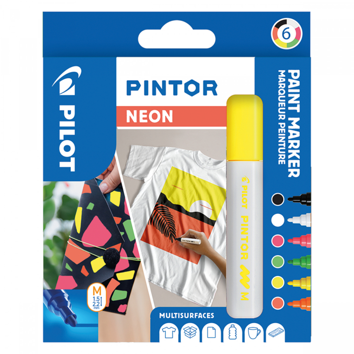 Pintor Medium 6-pack Neon