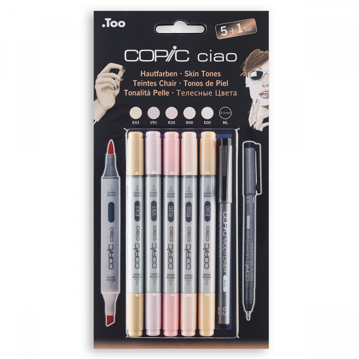 Ciao Set 5+1 Portrait i gruppen Penne / Kunstnerpenne / Illustrationmarkers hos Pen Store (126814)