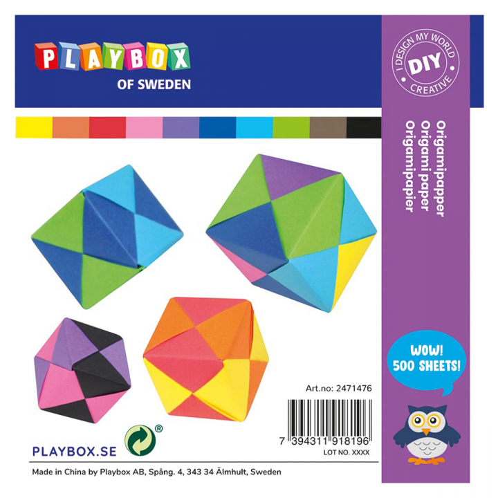 Origami papir 500 ark 70 g i gruppen Kids / Sjovt og lærerigt / Papir og Tegneblokke hos Pen Store (126885)