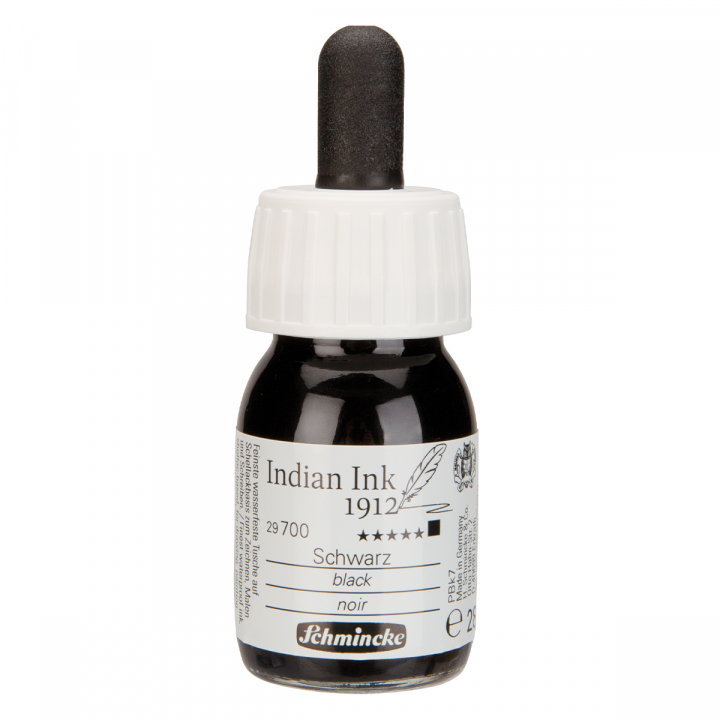 Indian Ink Black 28 ml i gruppen Kunstnerartikler / Kunstnerfarver / Tusch og blæk hos Pen Store (128023)