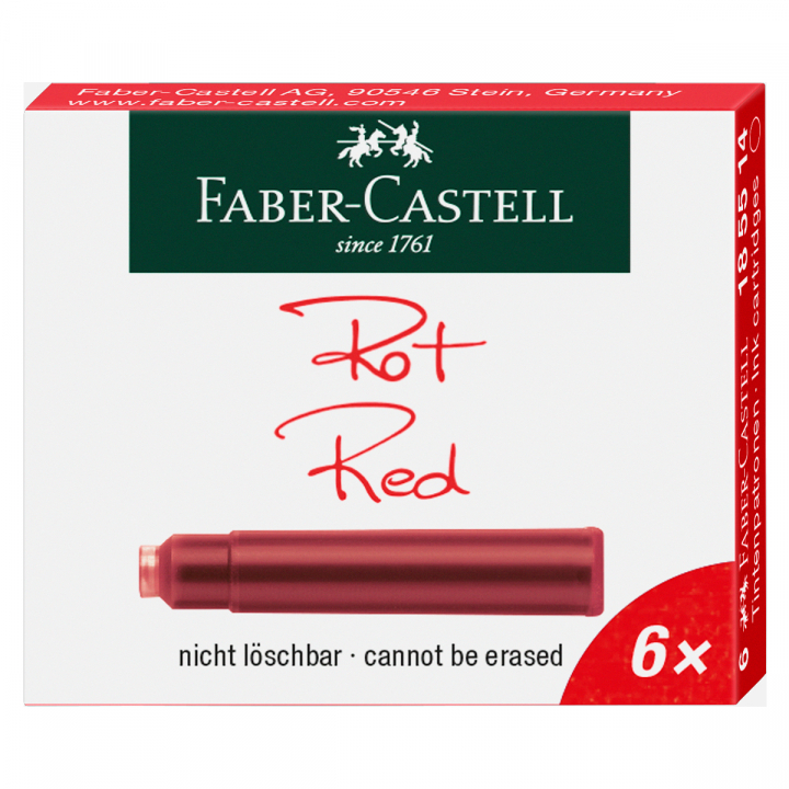 Refill sæt 6 stk Rød i gruppen Penne / Pentilbehør / Patroner og refills hos Pen Store (128309)