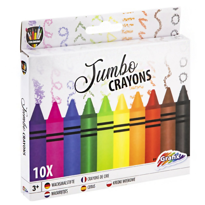 Jumbokridt 10-sæt i gruppen Kids / Børnepenne / Farvekridt til børn hos Pen Store (128501)